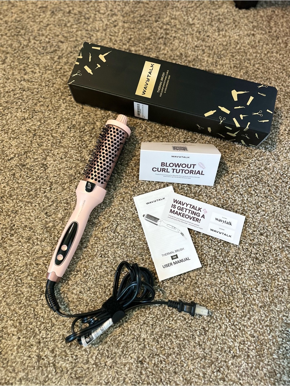 WAVYTALK Pink 1.5" Hot Air Brush Styler - Picture 2 of 2